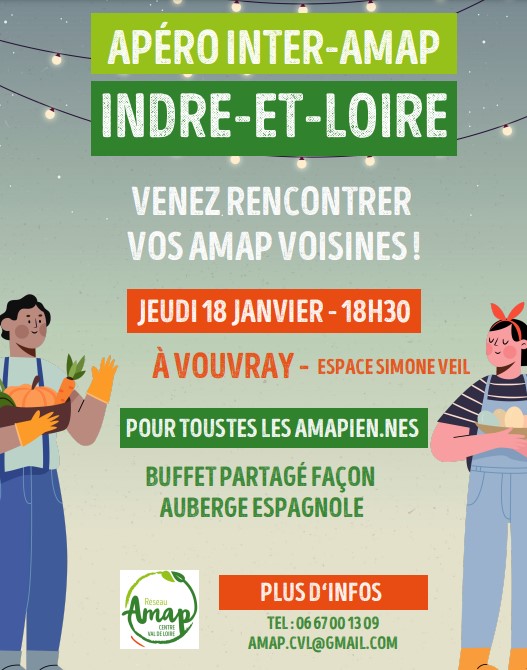 La 1ère rencontre inter-AMAP d’Indre-et-Loire à Vouvray le 18/01/2024